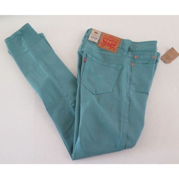 Levi's 511 Men's Sz 29x32 Teal Slim Fit Eco Ease Jean Pants - Picture 5 of 6